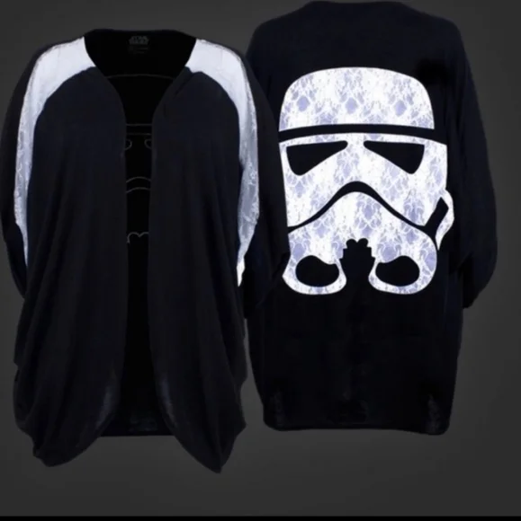 Star Wars Storm Trooper dolman sleeve cardigan NIP - Picture 1 of 5